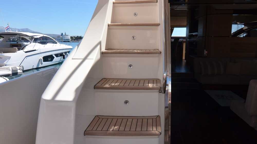 Stairs on the flybridge