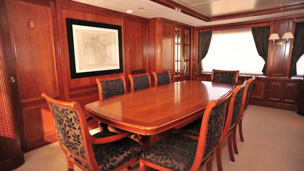 Dinette in salon on main deck