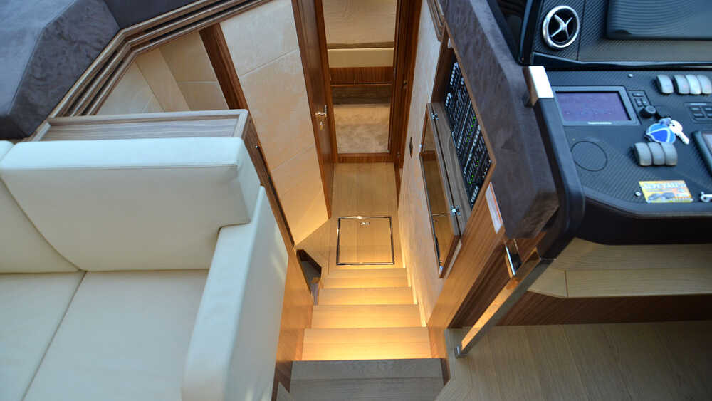 Stairs to lower deck