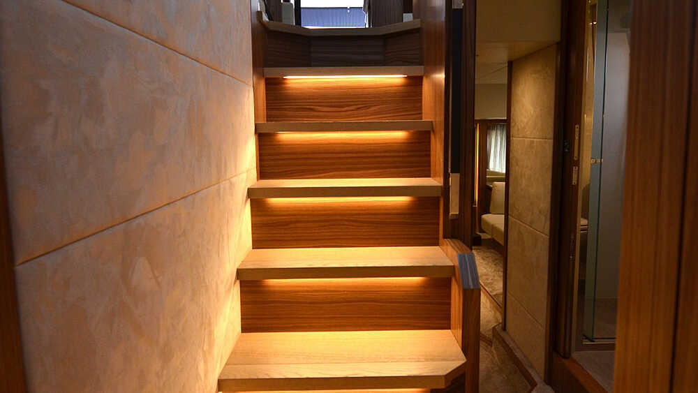 Stairs to lower deck