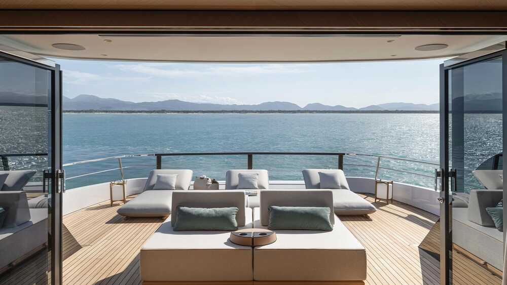 Lounge area on aft upper deck