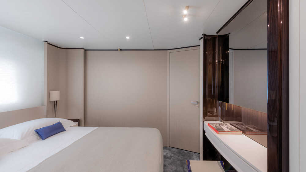 VIP cabin on the port side