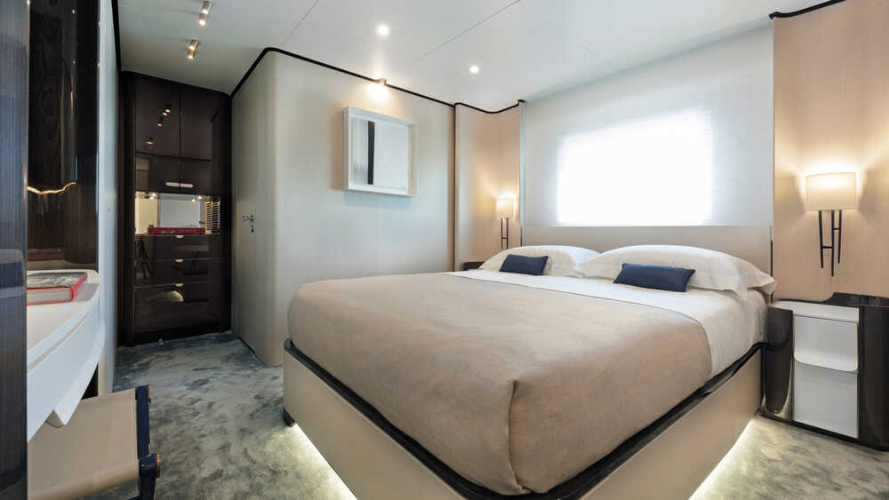 VIP cabin on the port side