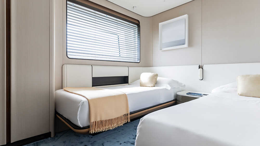 Guest cabin on lower deck
