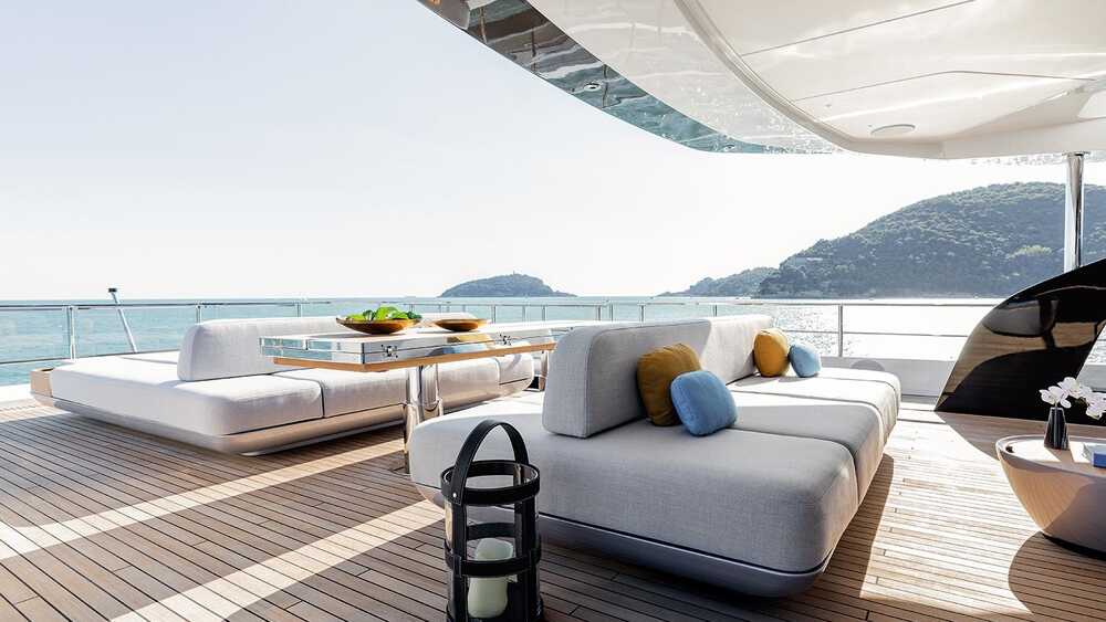 Lounge area on aft upper deck