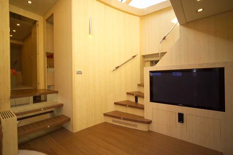 Stairs to the lower deck