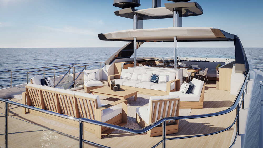Aft sundeck lounge area