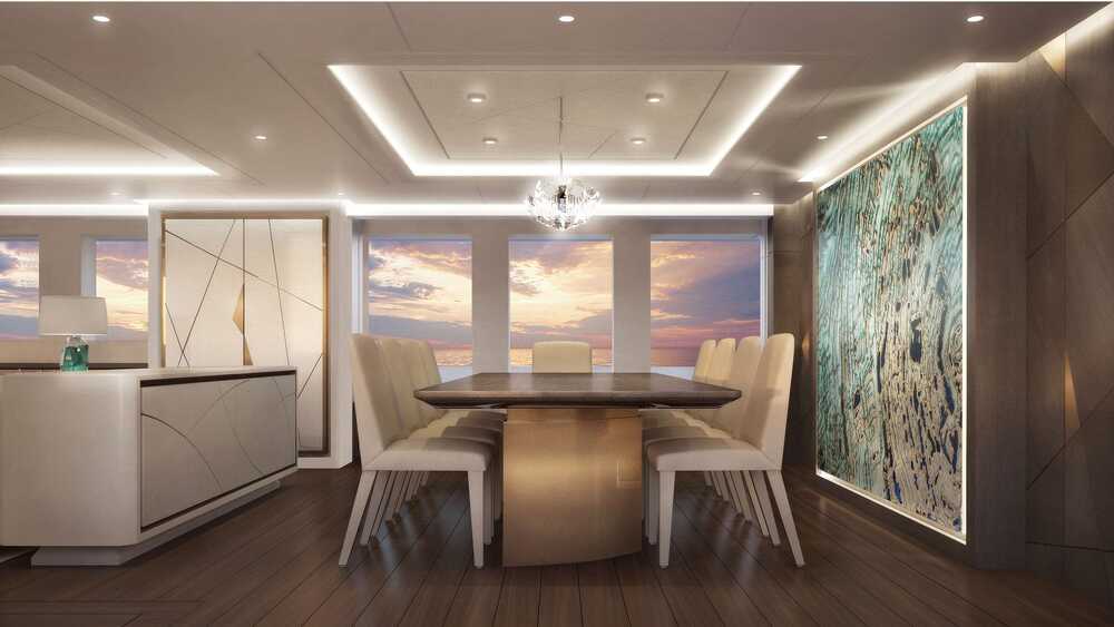 Dining area on the main deck
