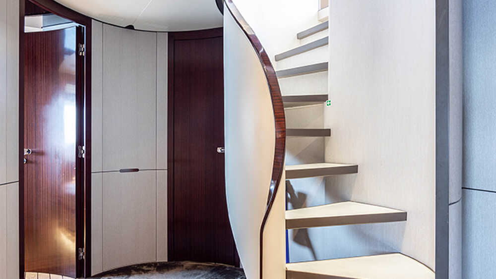Stairs to lower deck