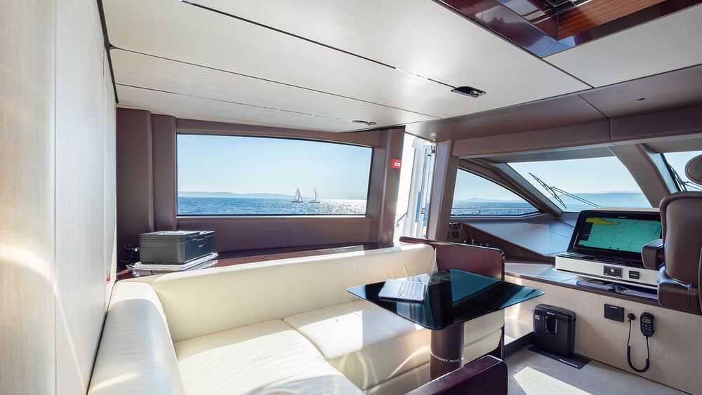 Seating area next to main helm station