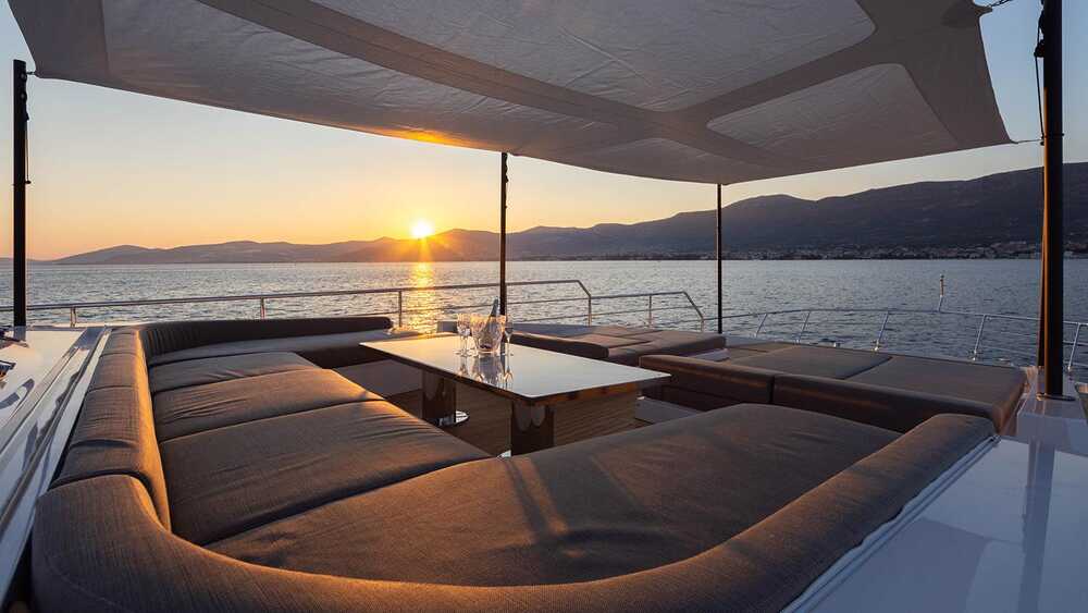 Lounge area on bow