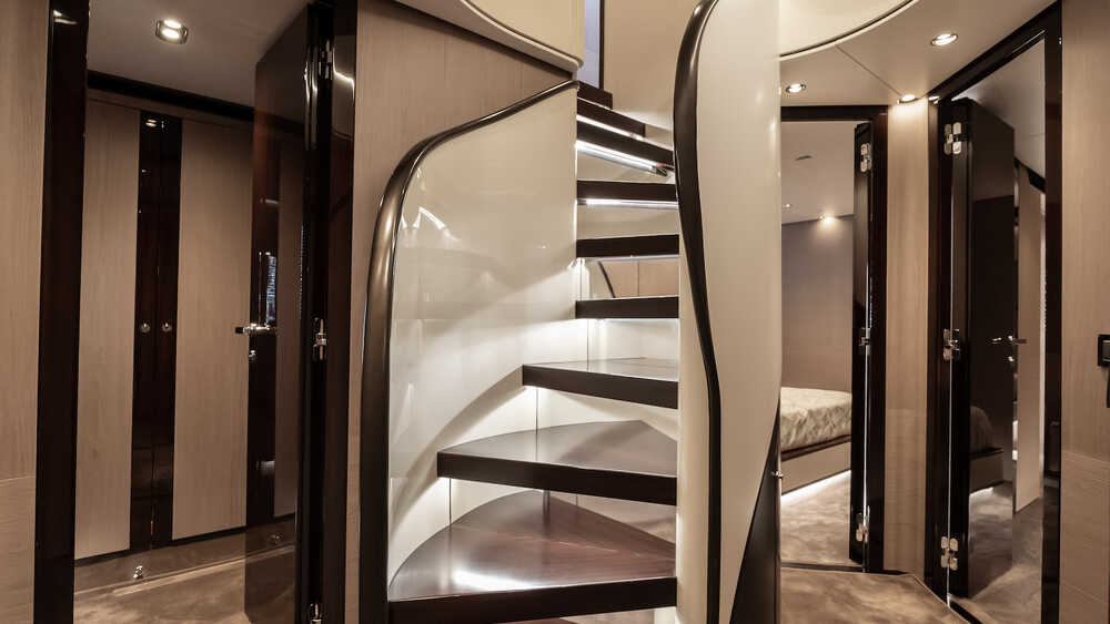 Stairs to the lower deck