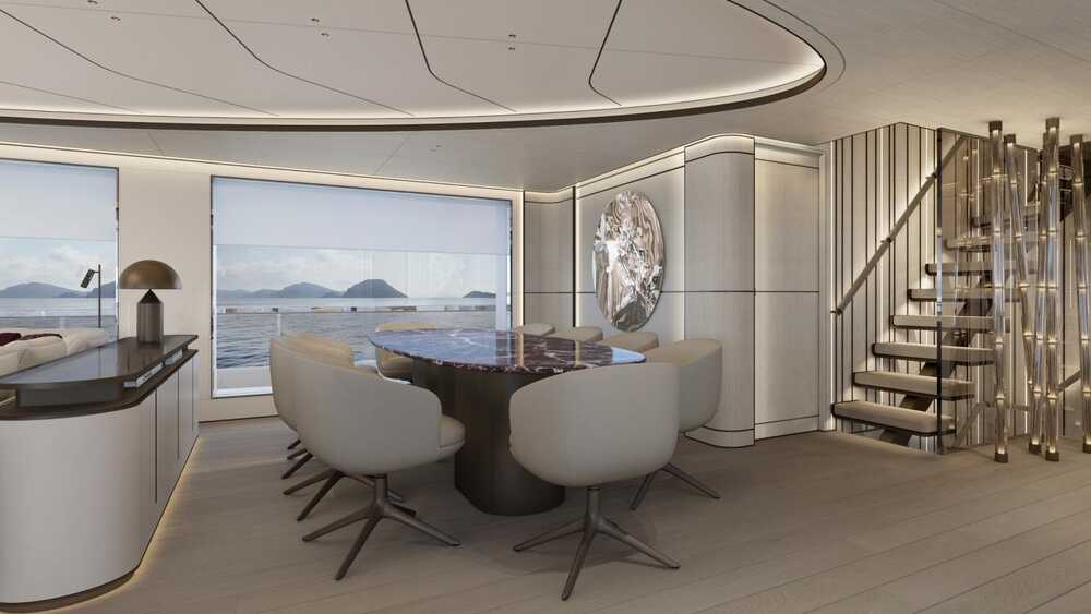Dining area in main salon
