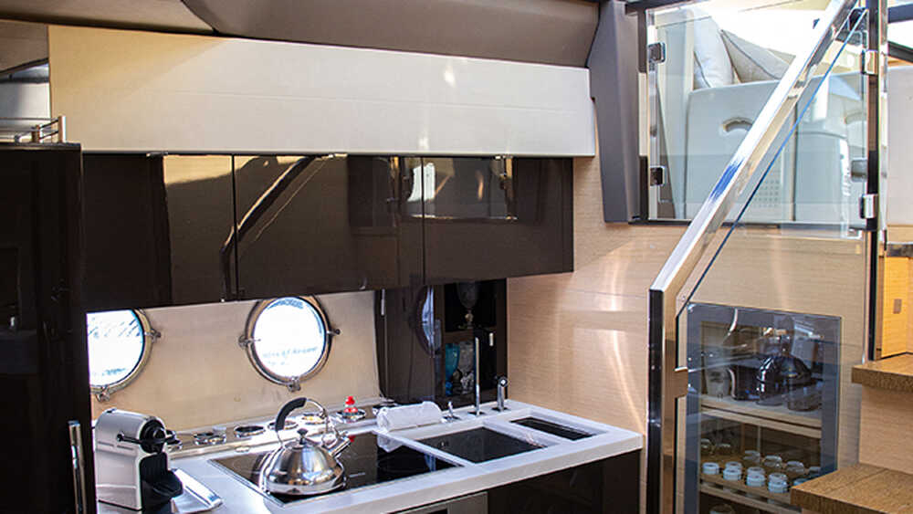 Galley on the lower deck