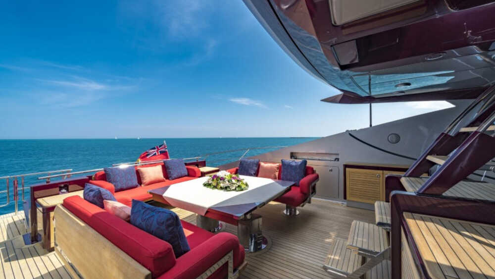 Dining area in cockpit