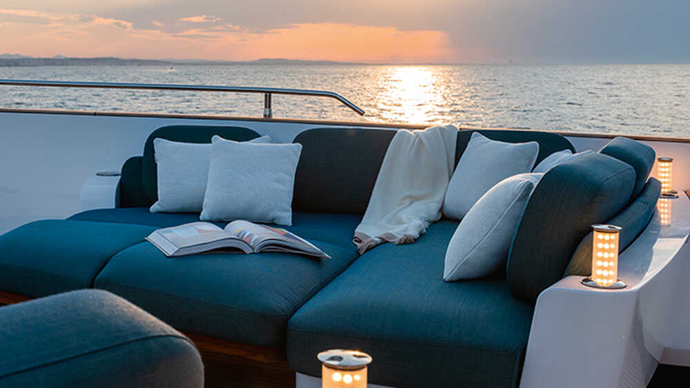 Lounge area on bow