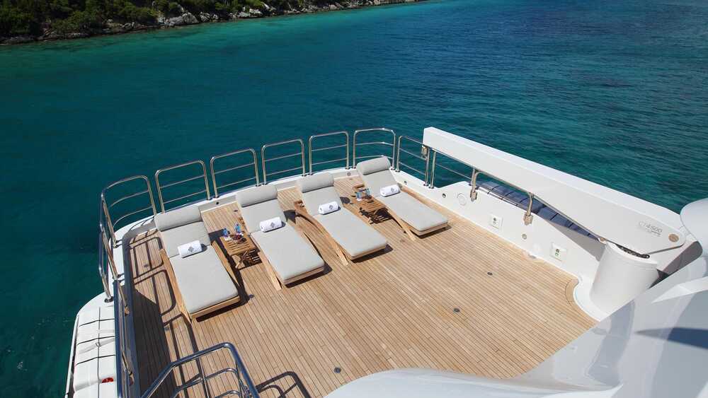 Relaxation area on upper deck