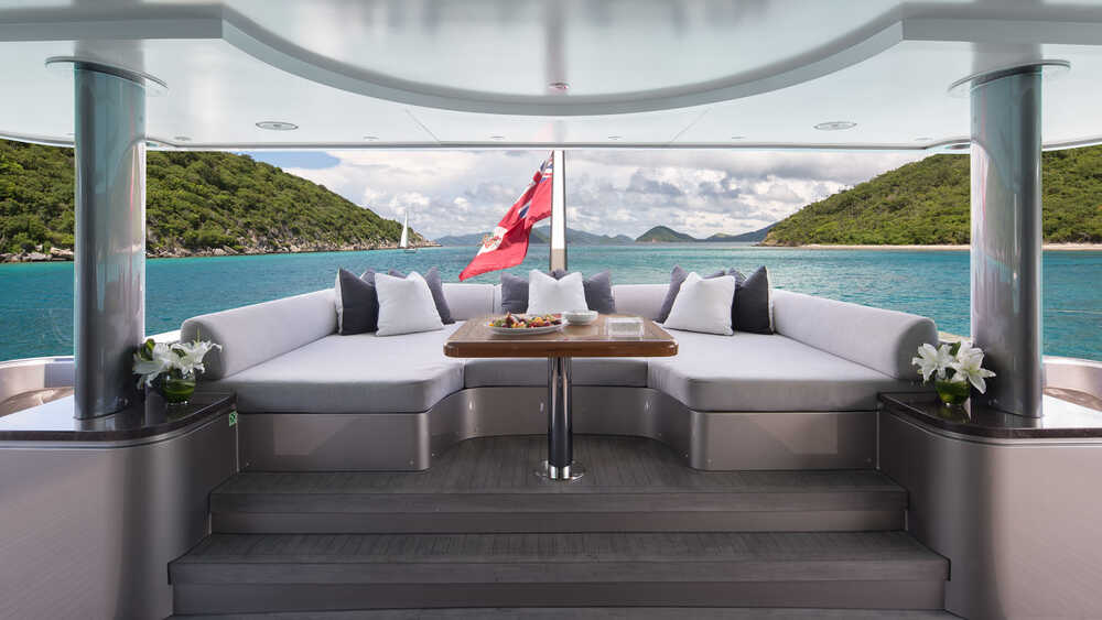 Relaxation area on upper deck