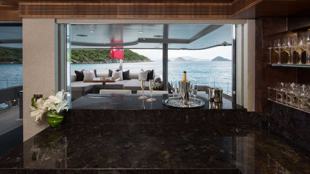Bar on the upper deck 