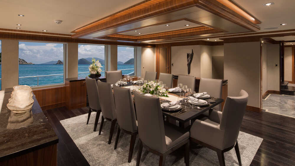Dining area in salon 