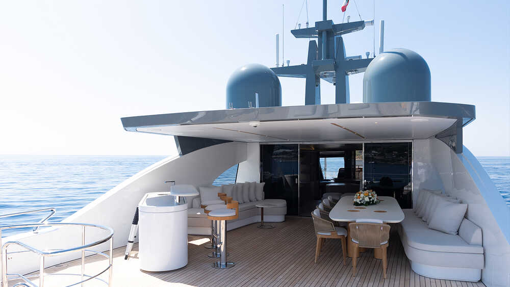 Lounge area on aft upper deck