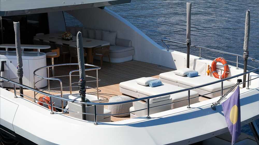 Lounge area on aft upper deck