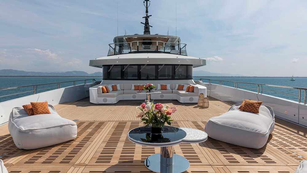 Lounge area on bow