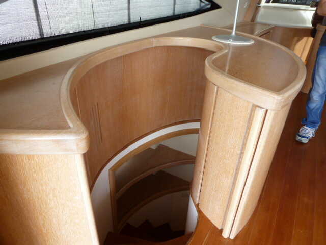 Stairs to lower deck
