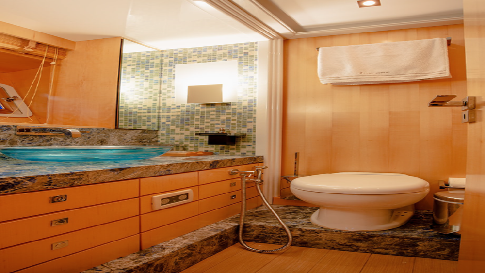Twin cabin bathroom