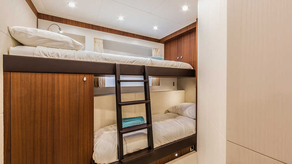 Guest cabin on starboard side