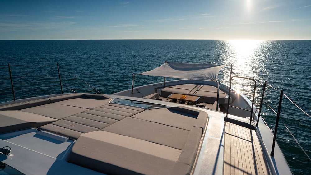 Lounge area on bow