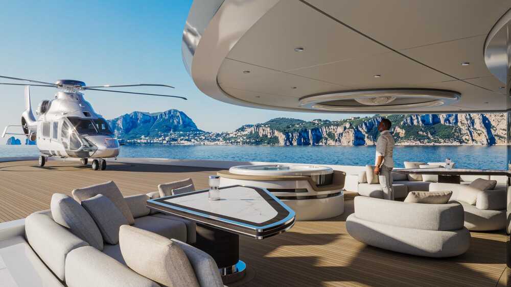 Upper deck helipad