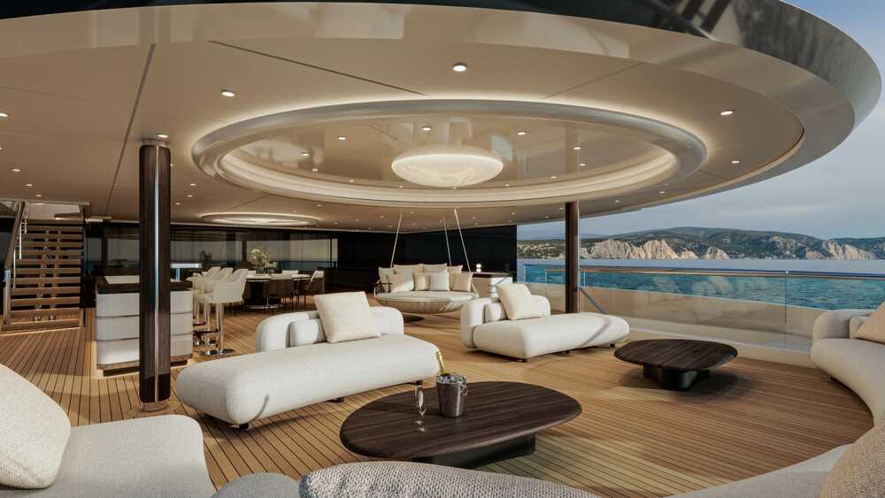 Upper deck lounge area