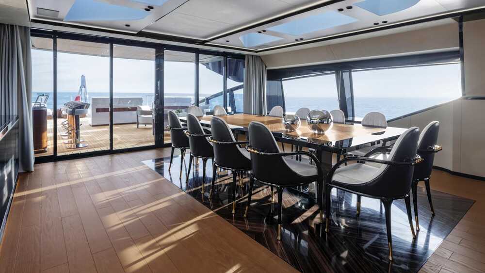 Dining area on sundeck