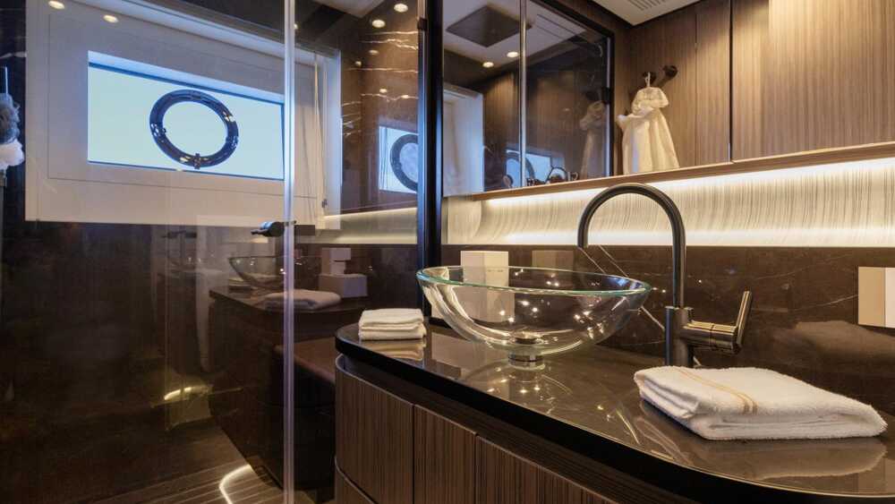 Bathroom in guest cabin