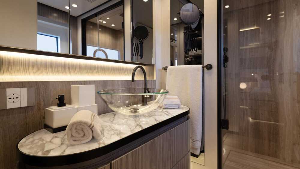 Bathroom in guest cabin