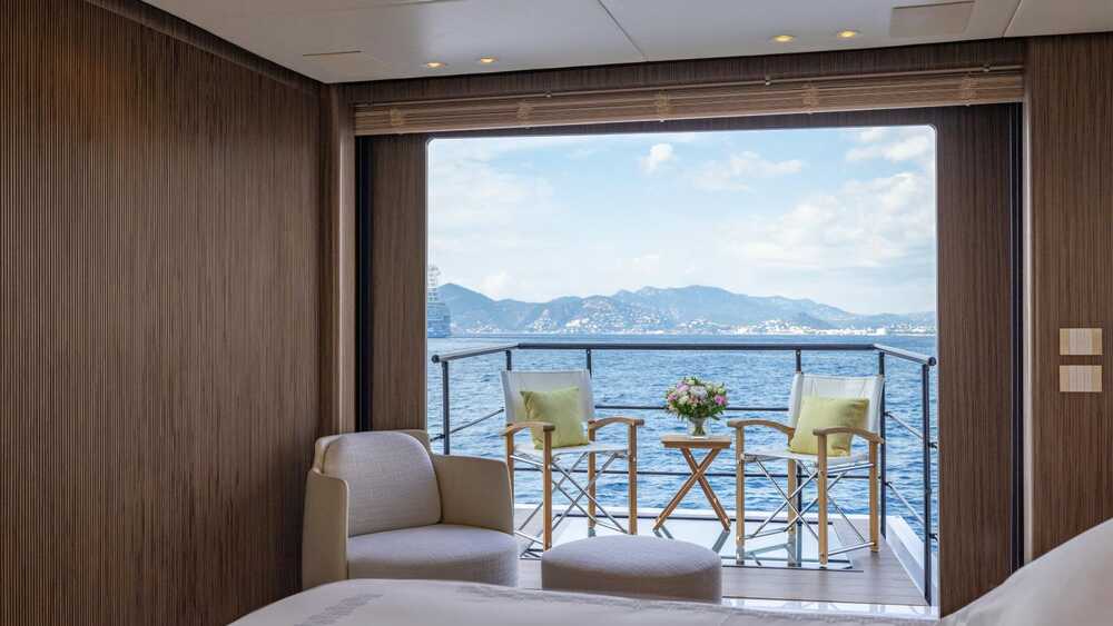 Balcony in master cabin