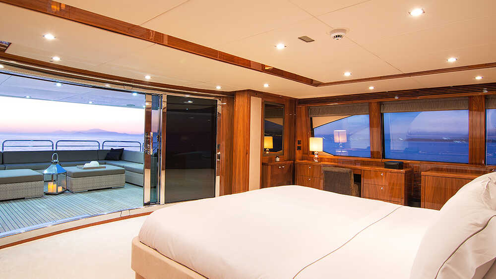 Master cabin on upper deck