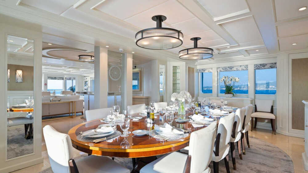 Dining area at the main salon