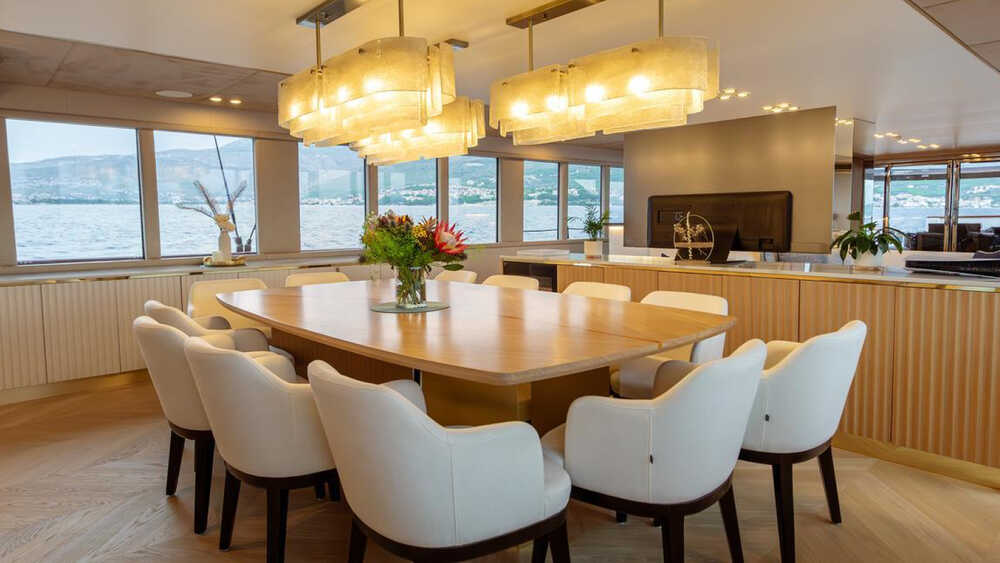 Dining area in main salon