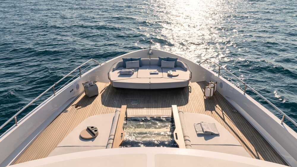 Lounge area on bow