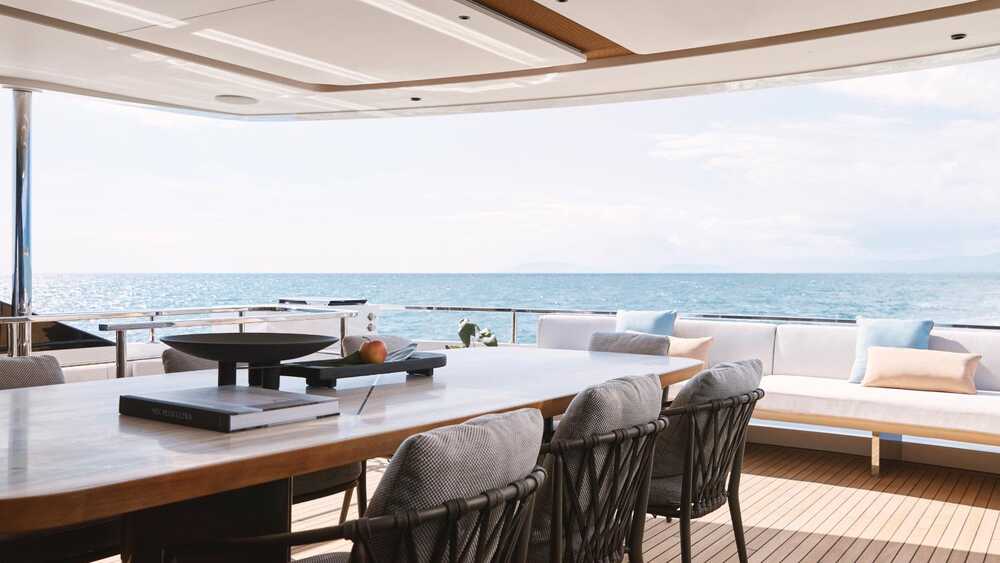 Lounge area on aft upper deck