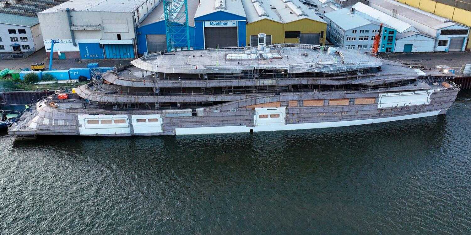 130m+ Lurssen yacht technically launched
