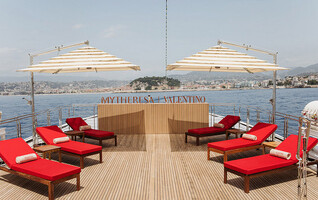 Christina O yacht deck view