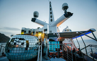 Deck on Christina O yacht