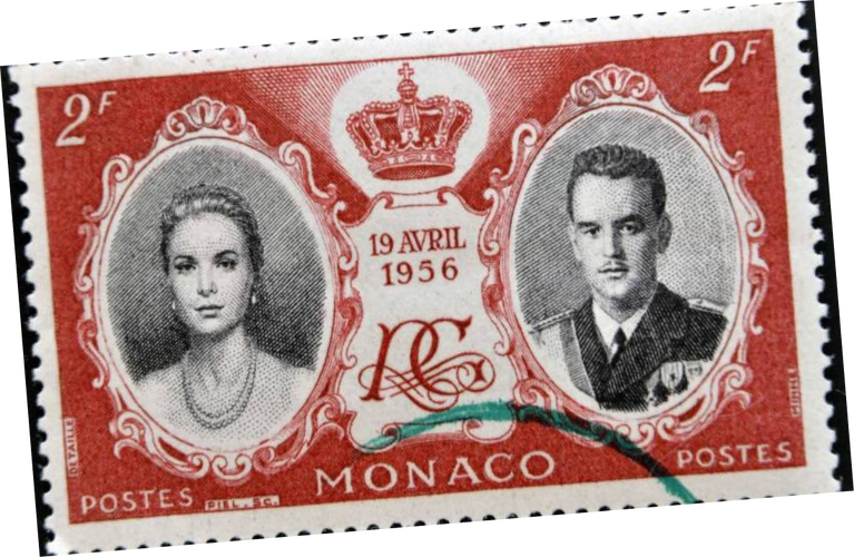 Monaco, 1956: Wedding of Rainier III and Grace Kelly, stamp