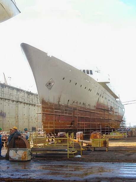 Yacht reconstruction took 16 months