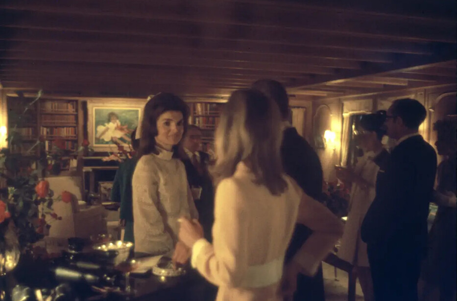 Guest reception on Christina after Jacqueline and Onassis wedding