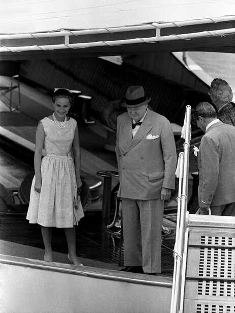 Sir Winston Churchill aboard Christina O